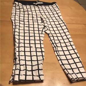 Chico's Black and White Grid Ankle Pants